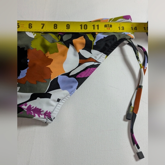 Bar III Printed Side-Shirred Hipster Bottoms Floral Filet Green Size XS New - Picture 6 of 9